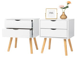 40*30*60cm Simple And Modern White Cabinet, Wood Color Legs, MDF Spray Paint, High Legs, Two 44698952