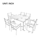 ZNTS High-quality Steel Outdoor Table and Chair Set, Suitable for Patio, Balcony, Backyard. 17874316