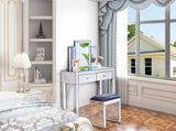 W 39.4 inch X D 15.7 inch X H 31.5 inch Mirror desktop dressing table, 2 drawer dressing table, W100535586