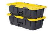 20 Gallon Footlocker Storage Tote with Wheels, Indoor/Outdoor, Heavy Duty, 2 Pack 61565154