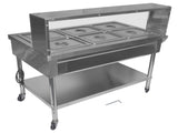 6-Pan Commercial Food Warmer with Dividers, Professional Buffet Catering Food Warmer, Electric Steam 85031042