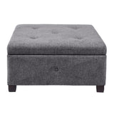 ZNTS Soft Close Storage Ottoman B03548225