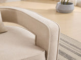 28.94"W Swivel Accent Open Back Chair Modern Comfy Sofa Chair With Weathered Base For Nursery W3188P417884