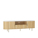 Lving Room Floor-standing TV Cabinet with 16 Color LEDs, Entertainment Center with Storage Doors, TV W1321P308258