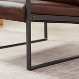 Lounge, living room, office or the reception area PVC leather accent arm chair with Extra thick W135958336