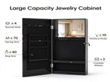 Black MDF Spray Paint, Partial Mirror Wall-mounted 2-Tier Storage Cabinet, 41279187