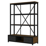 3-Shelf Metal with Drawers for Home Office, Open, Vintage Industrial Style W1580P251086