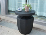 Decorative Garden End, 20.3" H Modern Heavy Duty Patio Sturdy Faux Terrazzo Accent Side W2734P194118