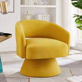 Modern Swivel Barrel Chair, Upholstered Velvet Round Accent Chairs,360 Degree Comfy Swivel Chair W2186P178772