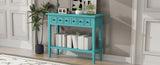 TREXM Rustic Console Table with Open Shelf, Rubber Wood Legs, Ideal for Entryways, Living Rooms, and N715P205077C
