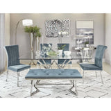 Dark Grey and Chrome Tufted Side Chair B062P153679