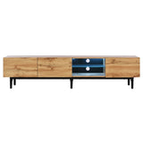 Modern TV Stand 4 Cabinets& Open Shelves, Color-matching Media Console Table for TVs up to 80'' WF531564AAP