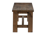Classic Transitional Design Bench 1pc Solid Rubber Wood Dining Furniture Burnished Brown Finish B011P262326