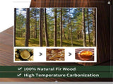 Wood 2-Tier Freestanding Water Fountain Barrel Waterfall with Electric Pump for Outdoor Decor 71020088