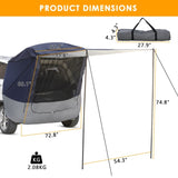 ZNTS 140*180*167cm Silver Tape Hardcore SUV Rear Tent Camping Tent Navy Blue Dark Gray 18384939