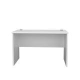 White Minimalist Home Office Work Desk with Cable Management B062P290270