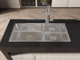 32 "x 19" x 10 "Embedded Double Bowl Kitchen Sink, Equipped with S304 Stainless Steel Satin Handmade T3177P286041