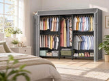 Heavy Duty Closet Organizer System, Freestanding Clothing Rack Shelves, Adjustable Garment Rack W3204P581186