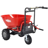 ZNTS RedRock Wheelbarrow Utility Cart Electric Powered Cart 48V28Ah 500W Capacity 500lbs Material ET295651RED