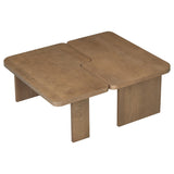 U-Can Modern Minimalist Coffee Table Set, Rectangle Coffee Table with Splicing Design, N724P232174D