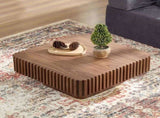 Modern 35.43 inch Handcraft Drum Table Square Table for Living Room,Small Wooden W2582P360254