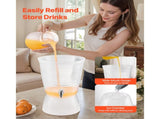 2.64-Gallon Beverage Dispenser with Spigot and Ice Chamber, Plastic Drink Dispenser for Juice, Iced 84228476