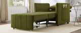 Upholstered Convertible Sleeper Sofa, 31.5" Pull Out Sofa Bed with 5-Position Adjustable Backrest, N719P272689F
