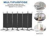 5.74FT 6-Fold Top With Shape 160g Polyester Cloth Plastic Feet Carbon Steel Frame Foldable Screen 49481759