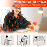 USB Heated Blanket Electric Heated Blanket Heated Poncho Shawl Wrap Throw with Zipper Washable for 41370166