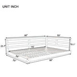 TOPMAX Acacia Wood Porch Swing Bed for Outdoor with Hemp Ropes - Full Size Patio Hanging Bed, 350lbs N717P265860K