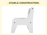 White Kids Study Desk and Chair Set with Storage, MDF, 60.5*41.5*50cm 80179517