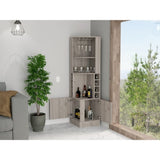 Seattle Bar Cabinet, Eight Bottle Cubbies, Two Large Open Shelves B128P176129