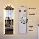 65" x 21" Arch Design LED Full Length Mirror ,Dimmable, High Definition & Explosion-Proof, W2709P242456