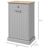 Kitchen Tilt Out Trash Bin Cabinet Free Standing Recycling Cabinet Trash Can Holder With Drawer, 23277241