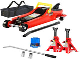 Floor Jack, 2 Ton Low Profile Floor Jack, 3t jack stand Tire Repair Kit L-Wrench Heavy Duty Steel W1239P194424