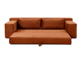 Memory Foam Cloud Loveseat Sofa, 2 in 1 Convertible Folding Couch Bed, No Assembly Compressed W2677P395124