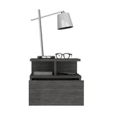 Adele Floating Nightstand with Drawer and Open Storage Shelves B070P173190