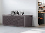 90gal Outdoor Garden Plastic Storage Deck Box Chest Tools Cushions Toys Lockable Seat 68838891