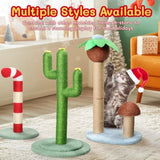 ZNTS 26in Cactus Cat Scratching Post, Cute Cat Scratcher with Natural Sisal Posts & Flower Toppers for 48403907