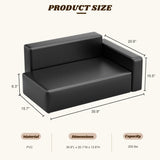 ZNTS Modern Dog Sofa PU Leather Sturdy Dog Couch for Small Medium Dogs Waterproof Pet Sofa for Cats 17639659