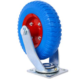 4PCS 8IN CASTER FLAT FREE, Caster Wheel, Swivel Plate, Steel Hub with Ball W465130444