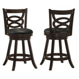 Cappuccino and Black Swivel Counter Height Stool B062P153488