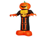 12ft Inflatable Halloween Decor with Skeleton Ribs, Pumpkin & Grim Reaper, 3 LED Lights 115 Count 23117795