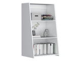Bookcase 47" H, 3 shelves, White B097P250874