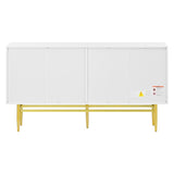 Modern Elegant 4-door Sideboard Gold Metal Handle Buffet Cabinet for Dining Room, Living Room, 49131954