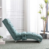 COOLMORE Linen Massage Chaise Lounge Indoor with Remote Control,Ergonomic Electric Massage Long W39539623