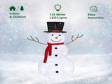 4 ft Pre-Lit Snowman with 120 LED Lights, Top Hat and Red Scarf, Indoor and Covered Outdoor 44212326