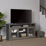 Retro TV Stand for 65'' TV, TV Console Cabinet with Storage, Open Shelves Entertainment Center for W2275P210033