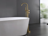 Single Handle Freestanding Tub Filler Floor Mount Bathtub Faucet with Handheld Shower W1932P156058