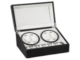 Black Leather Watch Winder Storage Auto Display Case Box 4 6 Automatic Rotation 53056422